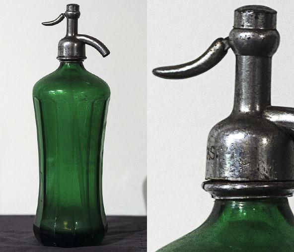 Green Glass Seltzer Bottle